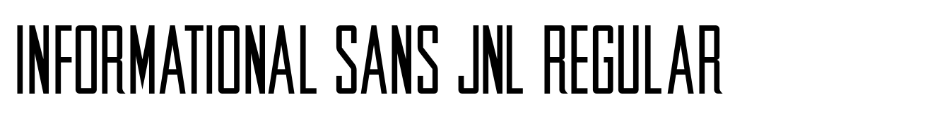 Informational Sans JNL Regular